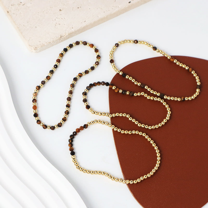 Wholesale Handmade OEM Custom Gemstone Elastic Energy Yoga Bracelet Jewelry 3mm Healing Natural Stone Beaded Bracelet For Women