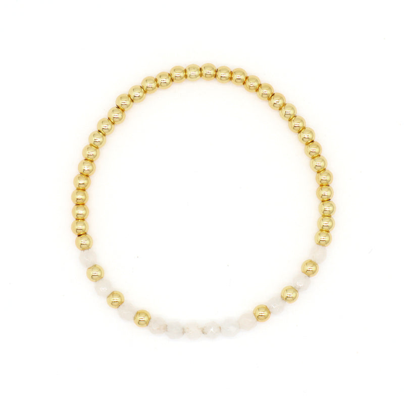 Wholesale Handmade OEM Custom Gemstone Elastic Energy Bracelet Jewelry 4mm Healing Natural Stone Beaded Bracelet For Women
