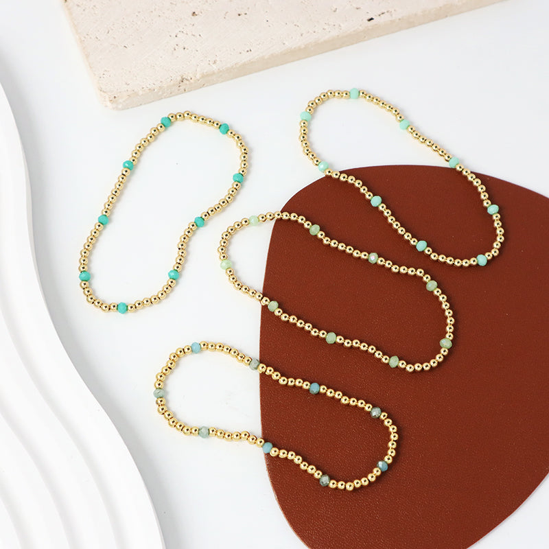 OEM Custom Wholesale Handmade Gemstone Elastic Energy Yoga Bracelet Jewelry 3mm Healing Natural Stone Beaded Bracelet For Women