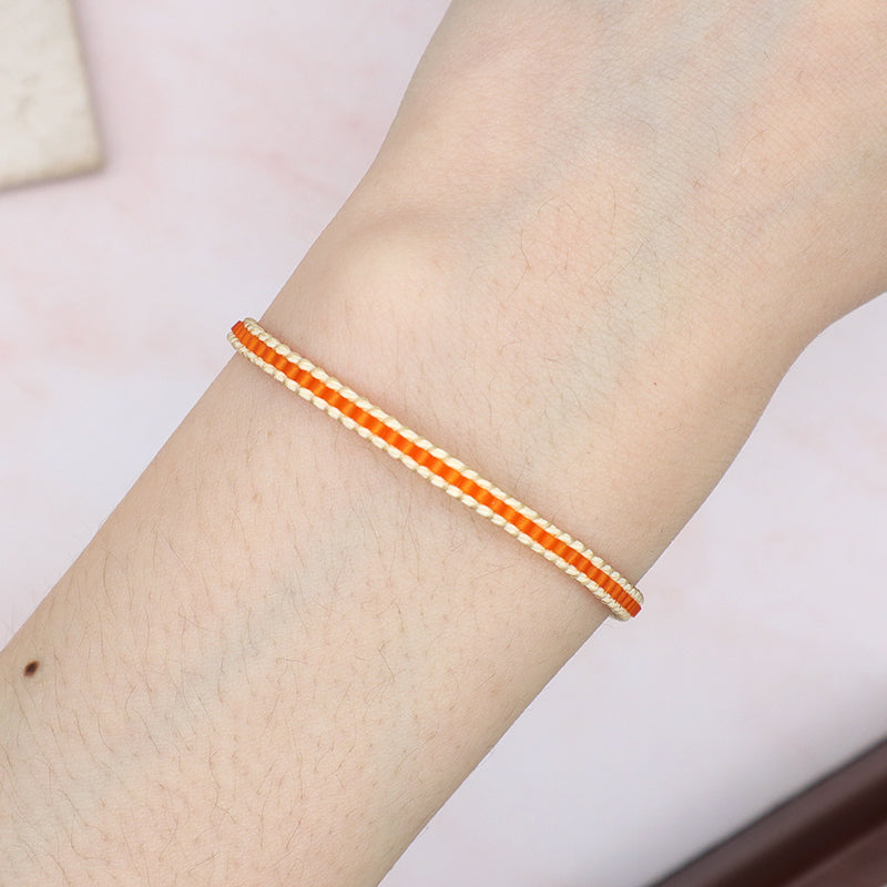 Handmade Custom Wholesale Miyuki Bracelet Jewelry 925 Sterling Silver Clasp Adjustable Woven Miyuki Bead Bracelet For Girl Women