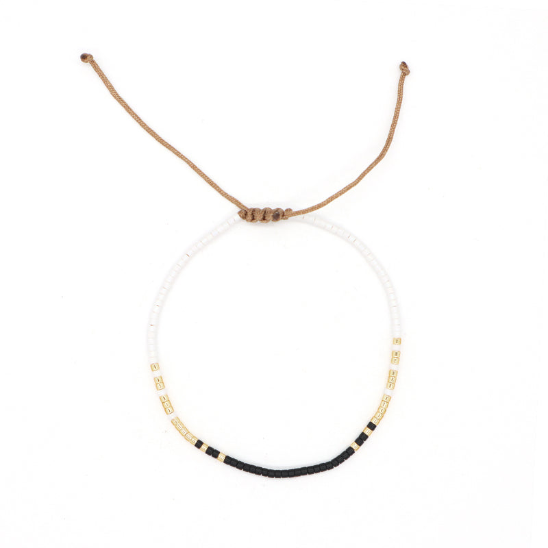 Custom Handmade Trendy Women Jewelry Adjustable Braided Woven Miyuki Beaded Macrame Bracelet For Gift