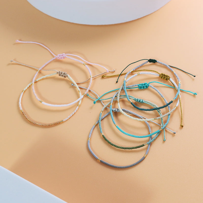 Newest Manufacture Custom Handmade China Factory Trendy Women Jewelry Adjustable Braided Woven Macrame Miyuki Beads Bracelet For Gift