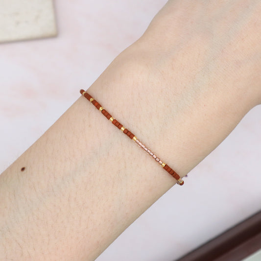 Wholesale Custom Fashion Jewelry Fashionable Braided Woven Macrame Bracelet Women Handmade Adjustable Miyuki Beads Bracelet