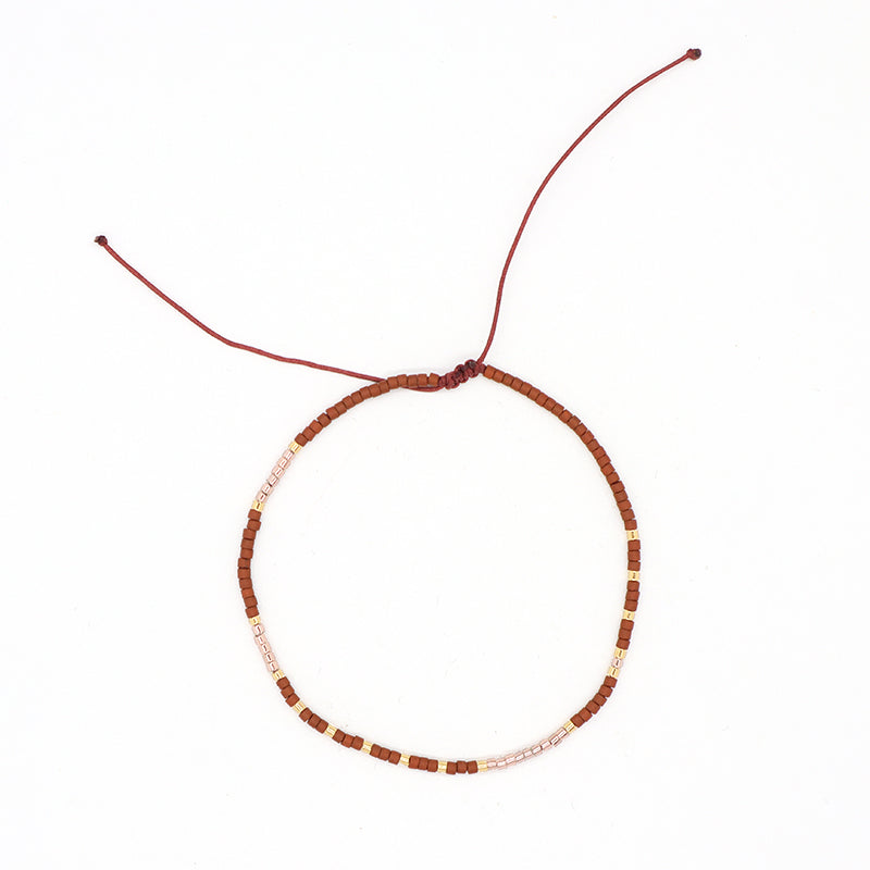 Wholesale Custom Fashion Jewelry Fashionable Braided Woven Macrame Bracelet Women Handmade Adjustable Miyuki Beads Bracelet