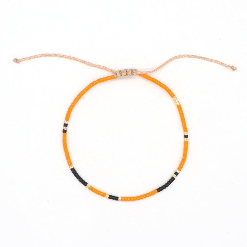 Hot Selling Customized Handmade Wholesale Fashionable Jewelry Adjustable Colorful Woven Braided Miyuki Beads Macrame Bracelet