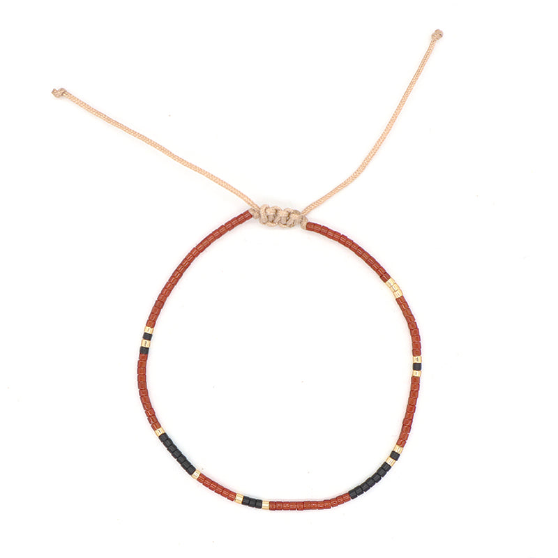 Hot Selling Customized Handmade Wholesale Fashionable Jewelry Adjustable Colorful Woven Braided Miyuki Beads Macrame Bracelet