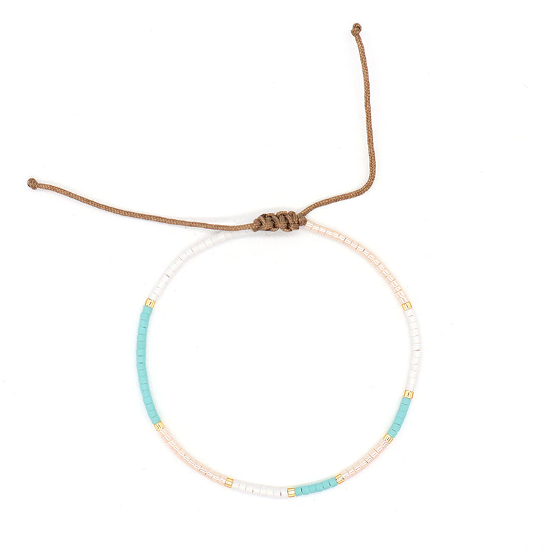 Handmade Customized Jewelry Fashion Design Wholesale OEM Factory Adjustable Braided Woven Macrame Miyuki Bracelet For Women