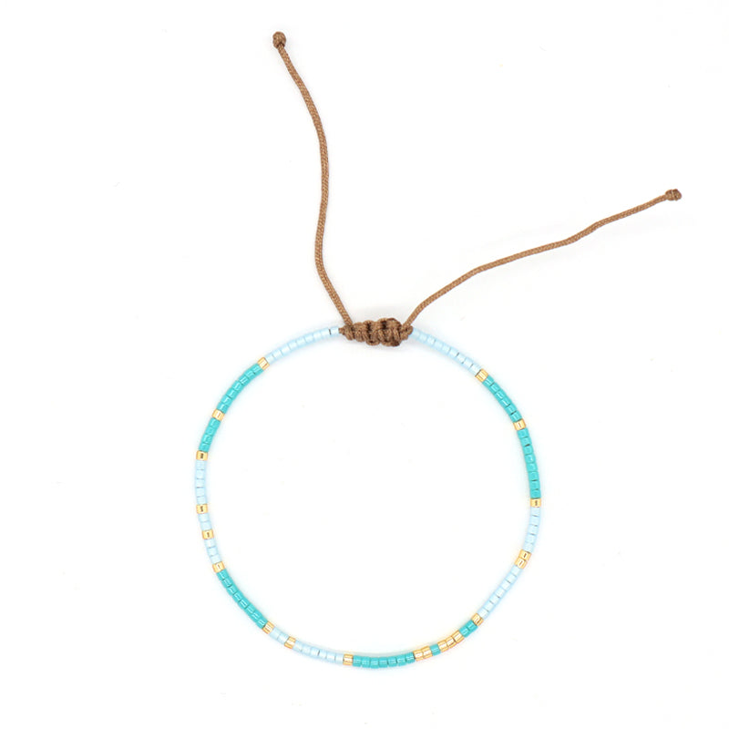 Handmade Customized Jewelry Fashion Design Wholesale OEM Factory Adjustable Braided Woven Macrame Miyuki Bracelet For Women