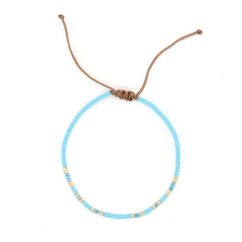 Handmade Customized Jewelry Fashion Design Wholesale OEM Factory Adjustable Braided Woven Macrame Miyuki Bracelet For Women