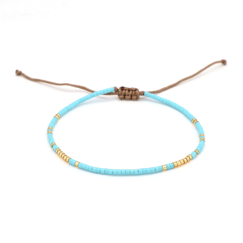 Handmade Customized Jewelry Fashion Design Wholesale OEM Factory Adjustable Braided Woven Macrame Miyuki Bracelet For Women
