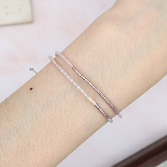 Purple Pink Ladies Jewelry Gift New Adjustable Trendy Manufacture Factory Custom Handmade Braided Woven Macrame Miyuki Bracelet