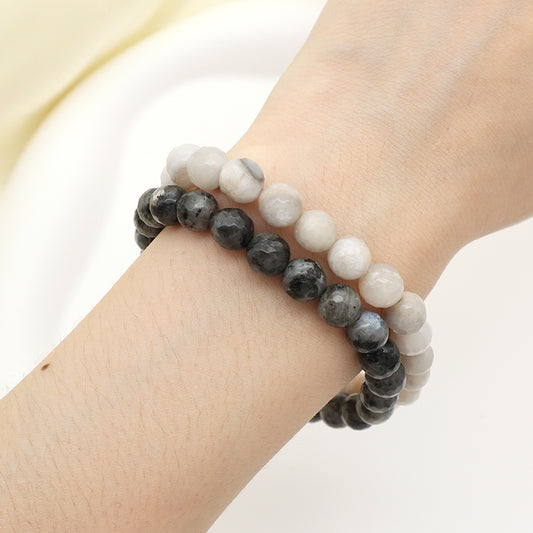Newest Wholesale Handmade Fashion Custom Jewelry Energy Yoga Healing Elastic Gift 8mm Natural Stone Beads Bracelet For Women Men