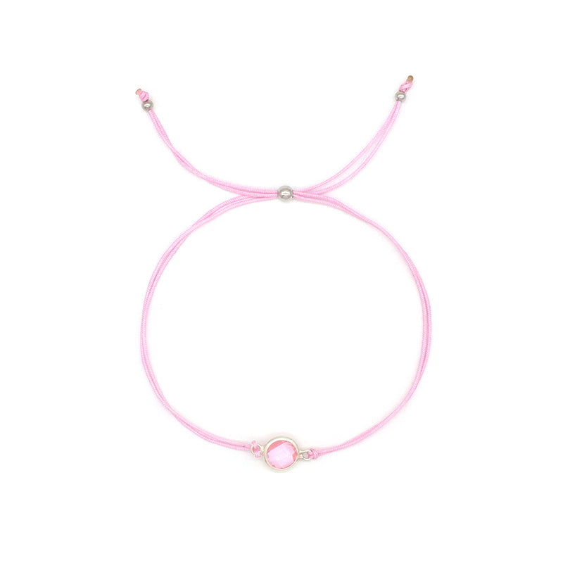 Handmade OEM Manufacture Custom Fashion Gift Braided Rope Adjustable 925 silver sterling CZ Charm Bracelet For Teen Girl Women