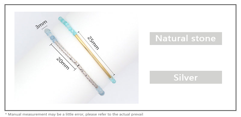 Handmade Healing Custom Gold Plated 925 Sterling Silver Bend Charm Adjustable Woven Women Macrame Natural Stone Beads Bracelet