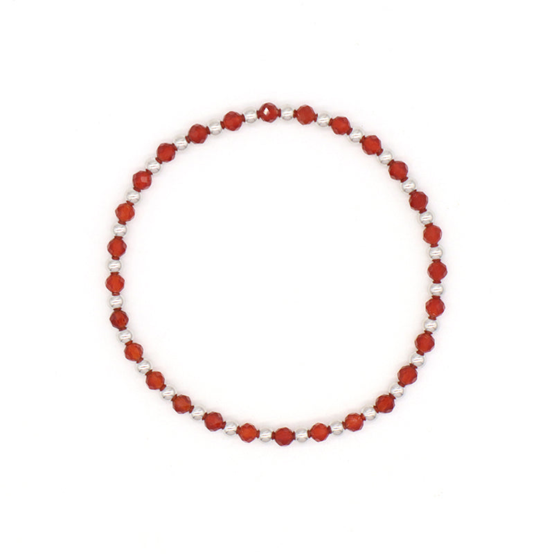 Wholesale Newest OEM Custom Women Trendy 3mm Energy Healing Tiger Eye Black Agate Silver Natural Stone Beaded Stretch Bracelet