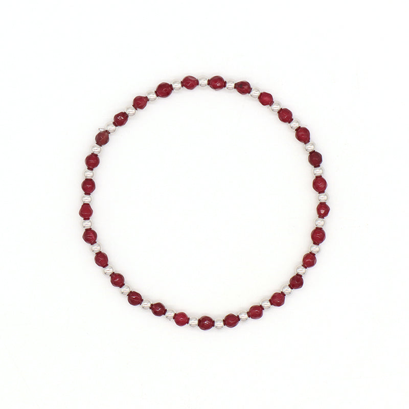 Wholesale Newest OEM Custom Women Trendy 3mm Energy Healing Tiger Eye Black Agate Silver Natural Stone Beaded Stretch Bracelet