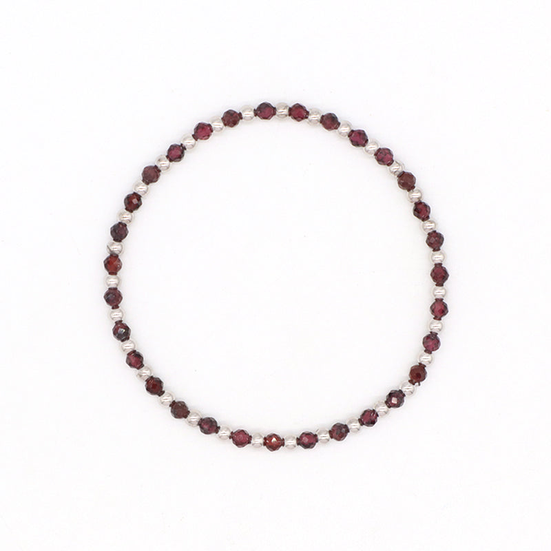 Wholesale Newest OEM Custom Women Trendy 3mm Energy Healing Tiger Eye Black Agate Silver Natural Stone Beaded Stretch Bracelet