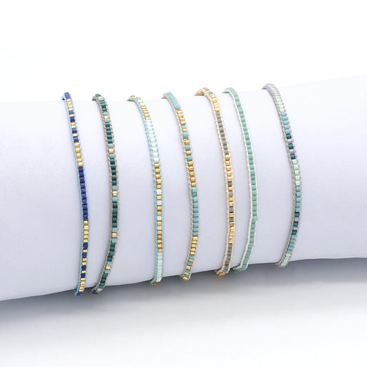 Adjustable Braided Woven Macrame Miyuki Beads Bracelet Jewelry Custom Factory Trendy Women Manufacture Handmade Miyuki Bracelet