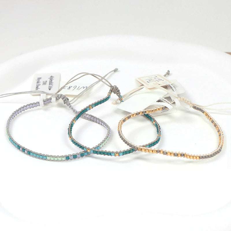 Adjustable Braided Woven Macrame Miyuki Beads Bracelet Jewelry Custom Factory Trendy Women Manufacture Handmade Miyuki Bracelet