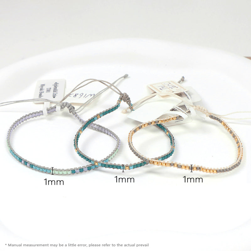 Adjustable Braided Woven Macrame Miyuki Beads Bracelet Jewelry Custom Factory Trendy Women Manufacture Handmade Miyuki Bracelet