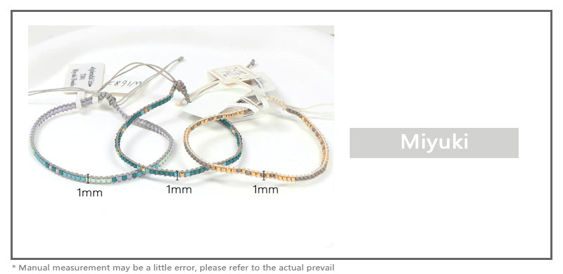 Adjustable Braided Woven Macrame Miyuki Beads Bracelet Jewelry Custom Factory Trendy Women Manufacture Handmade Miyuki Bracelet