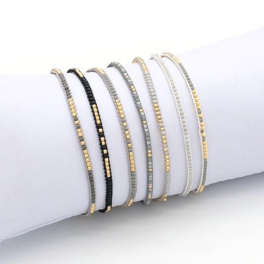 Classic Design Custom Handmade OEM Fashion Women Jewelry Manufacture Adjustable Braided Woven Macrame Miyuki Bracelet For Gift