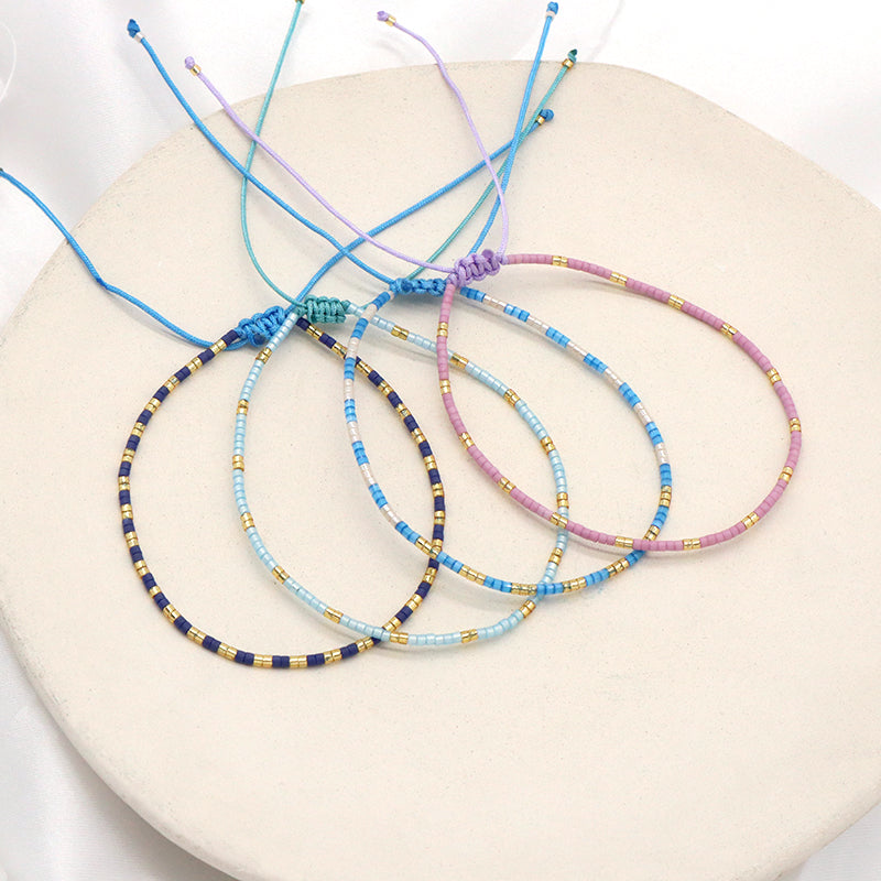 Fashion Design Customized Wholesale Handmade OEM Factory Adjustable Braided Woven Macrame Miyuki Bracelet For Women Jewelry