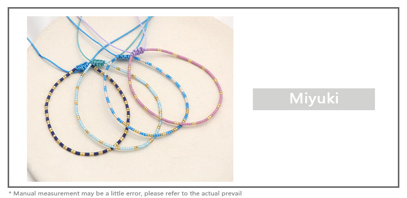 Fashion Design Customized Wholesale Handmade OEM Factory Adjustable Braided Woven Macrame Miyuki Bracelet For Women Jewelry