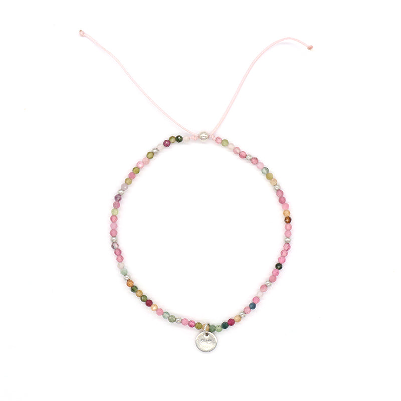 OEM Wholesale Custom Adjustable Handmade Women Energy 925 Sterling Silver Braided Woven Macrame Natural Stone Beads Bracelet