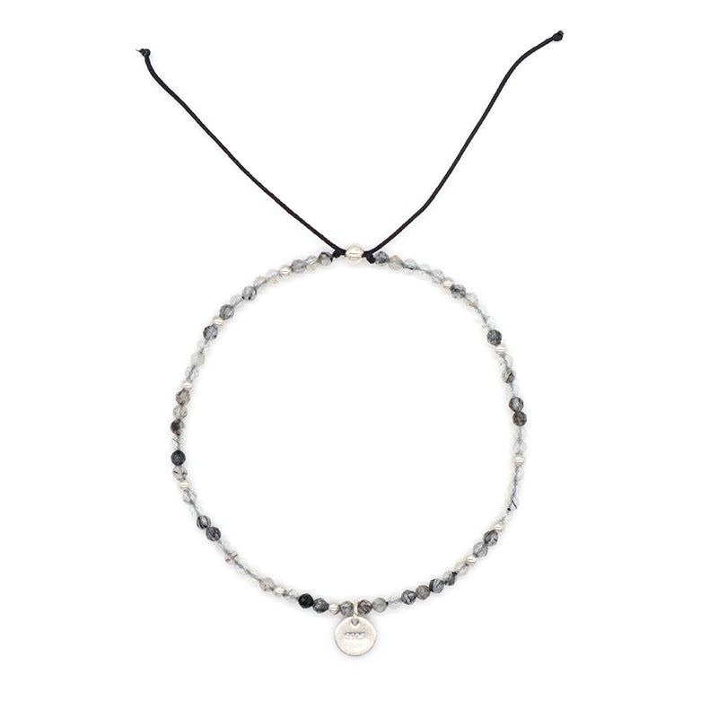 OEM Wholesale Custom Adjustable Handmade Women Energy 925 Sterling Silver Braided Woven Macrame Natural Stone Beads Bracelet