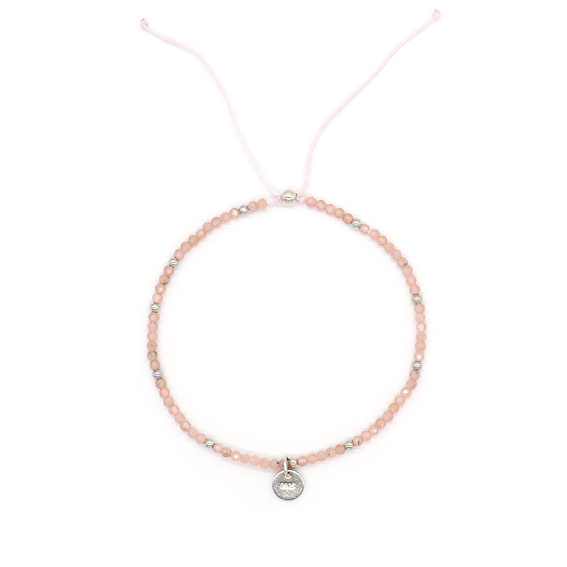 OEM Wholesale Custom Adjustable Handmade Women Energy 925 Sterling Silver Braided Woven Macrame Natural Stone Beads Bracelet