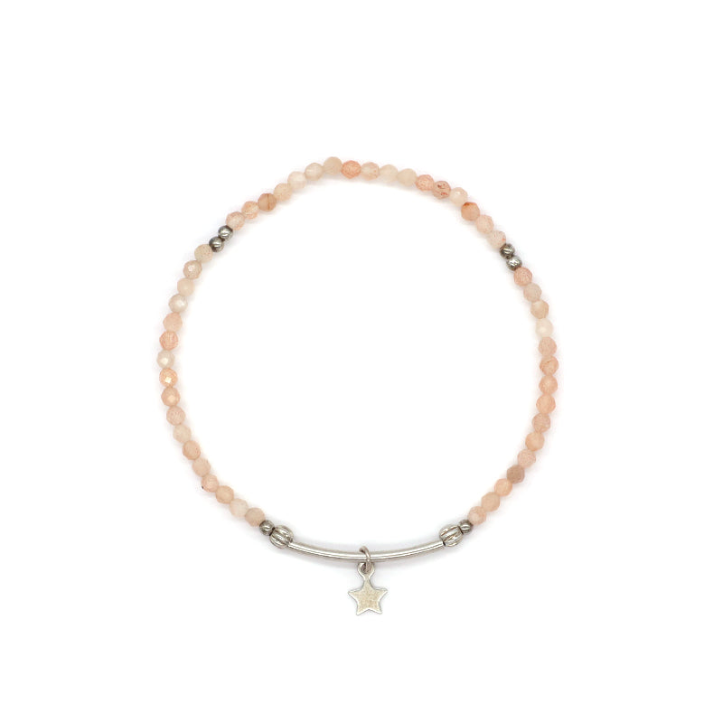 OEM Wholesale Custom Adjustable Handmade Women Energy 925 Sterling Silver Braided Woven Macrame Natural Stone Beads Bracelet