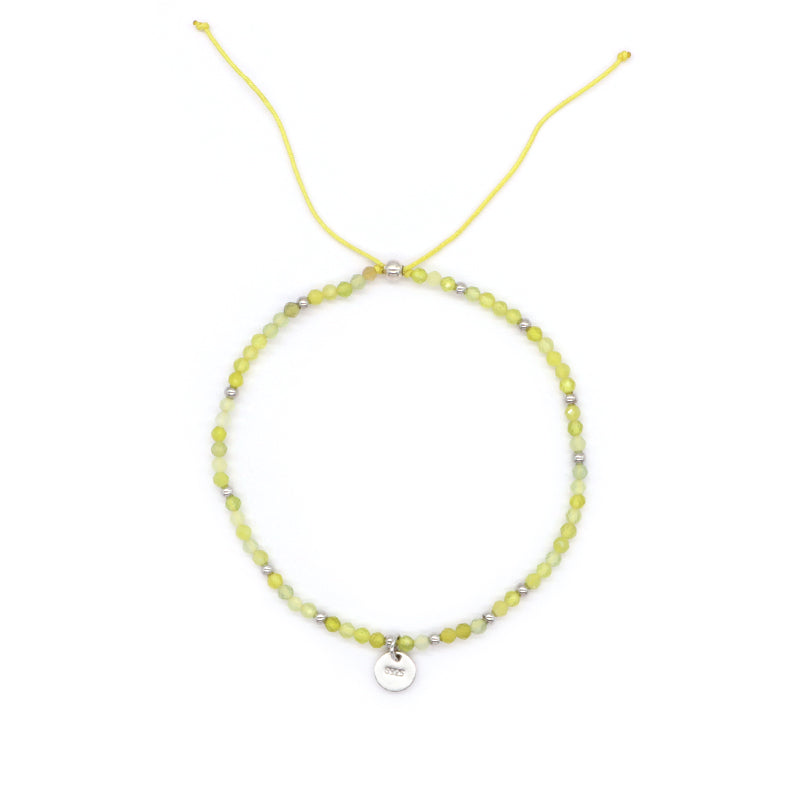 OEM Wholesale Custom Adjustable Handmade Women Energy 925 Sterling Silver Braided Woven Macrame Natural Stone Beads Bracelet