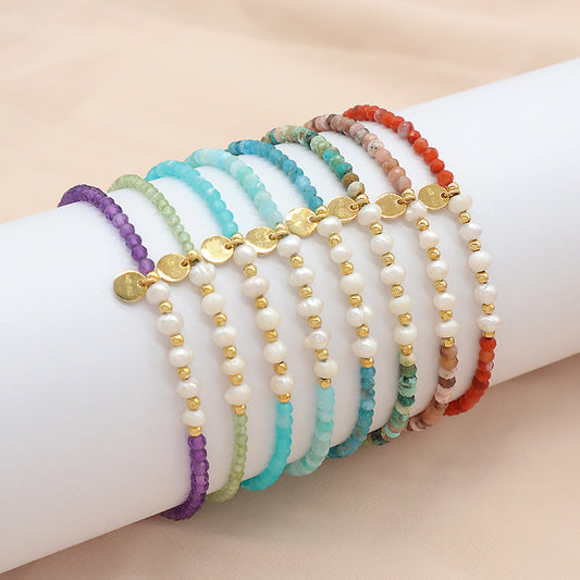 Custom OEM Wholesale Adjustable Woven Macrame Braided Handmade Women 925 Sterling Silver Natural Stone Fresh Water Pearl Bracelet