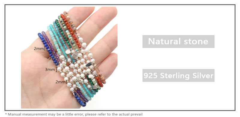 Wholesale Custom OEM Adjustable Handmade Women Macrame Energy 925 Sterling Silver Fresh Water Pearl Natural Stone Bracelet