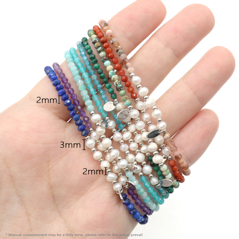 Wholesale Custom OEM Adjustable Handmade Women Macrame Energy 925 Sterling Silver Fresh Water Pearl Natural Stone Bracelet
