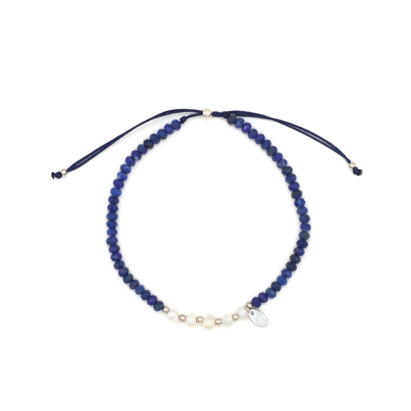 Wholesale Custom OEM Adjustable Handmade Women Macrame Energy 925 Sterling Silver Fresh Water Pearl Natural Stone Bracelet