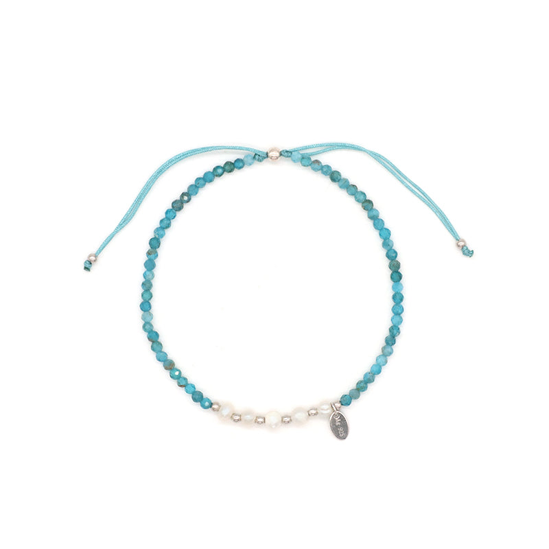Wholesale Custom OEM Adjustable Handmade Women Macrame Energy 925 Sterling Silver Fresh Water Pearl Natural Stone Bracelet