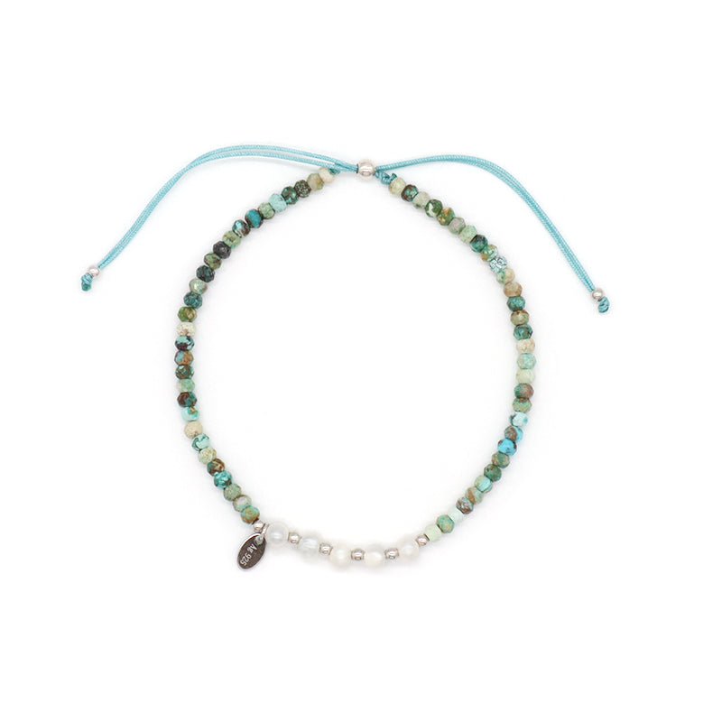 Wholesale Custom OEM Adjustable Handmade Women Macrame Energy 925 Sterling Silver Fresh Water Pearl Natural Stone Bracelet