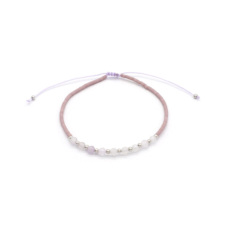 Custom OEM Wholesale Handmade Macrame Adjustable MIYUKI 925 Sterling Silver Fresh Water Pearl Natural Stone Bracelet