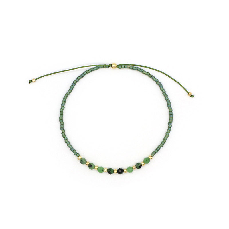 Custom OEM Wholesale Handmade Macrame Adjustable MIYUKI 925 Sterling Silver Fresh Water Pearl Natural Stone Bracelet
