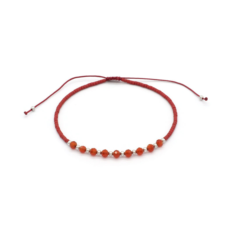 Custom OEM Wholesale Handmade Macrame Adjustable MIYUKI 925 Sterling Silver Fresh Water Pearl Natural Stone Bracelet