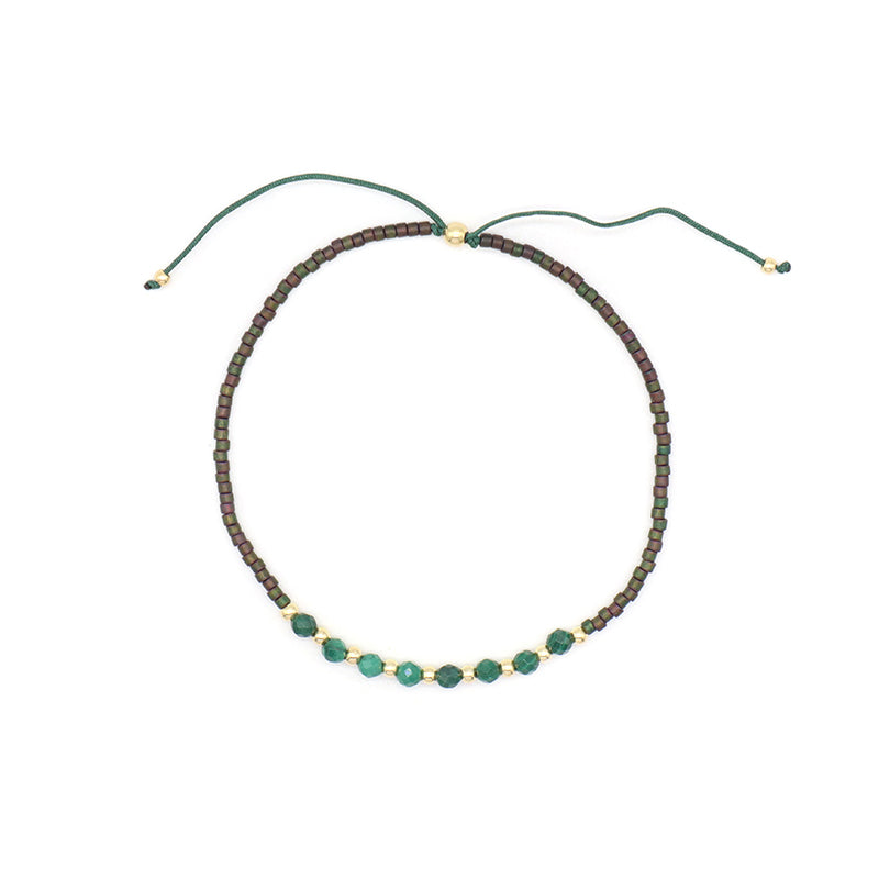 Custom OEM Wholesale Handmade Macrame Adjustable MIYUKI 925 Sterling Silver Fresh Water Pearl Natural Stone Bracelet