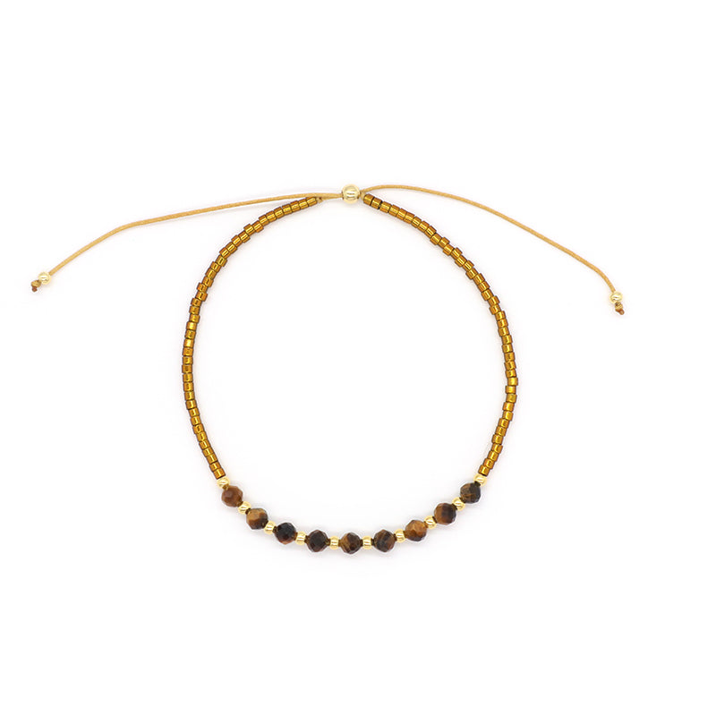 Custom OEM Wholesale Handmade Macrame Adjustable MIYUKI 925 Sterling Silver Fresh Water Pearl Natural Stone Bracelet