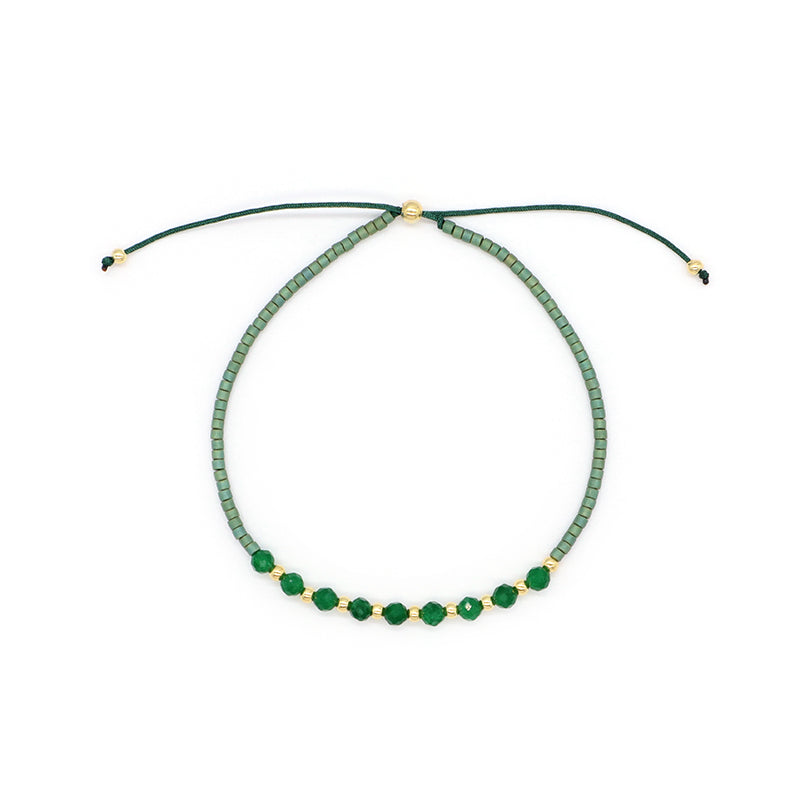 Custom OEM Wholesale Handmade Macrame Adjustable MIYUKI 925 Sterling Silver Fresh Water Pearl Natural Stone Bracelet