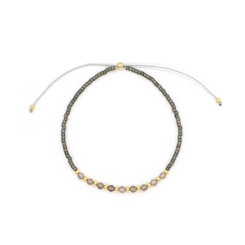 Custom OEM Wholesale Handmade Macrame Adjustable MIYUKI 925 Sterling Silver Fresh Water Pearl Natural Stone Bracelet