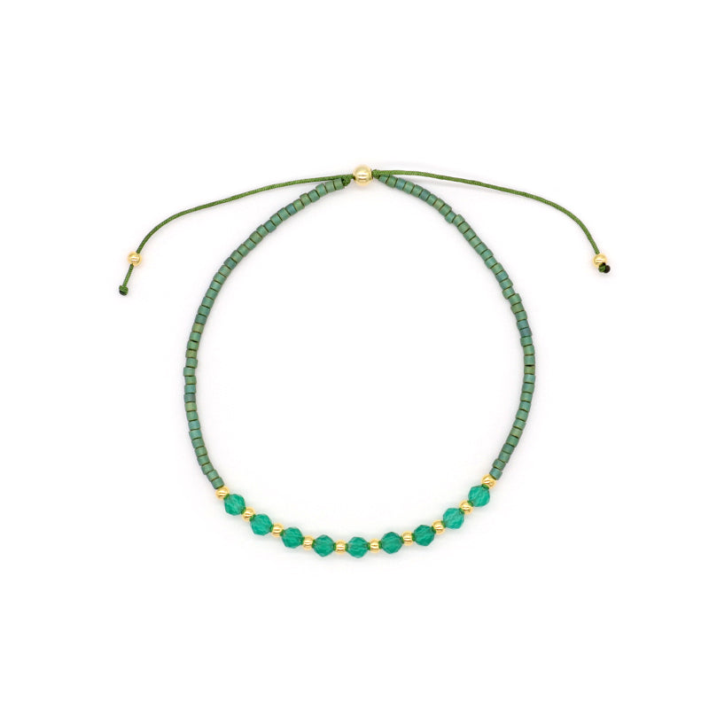 Custom OEM Wholesale Handmade Macrame Adjustable MIYUKI 925 Sterling Silver Fresh Water Pearl Natural Stone Bracelet