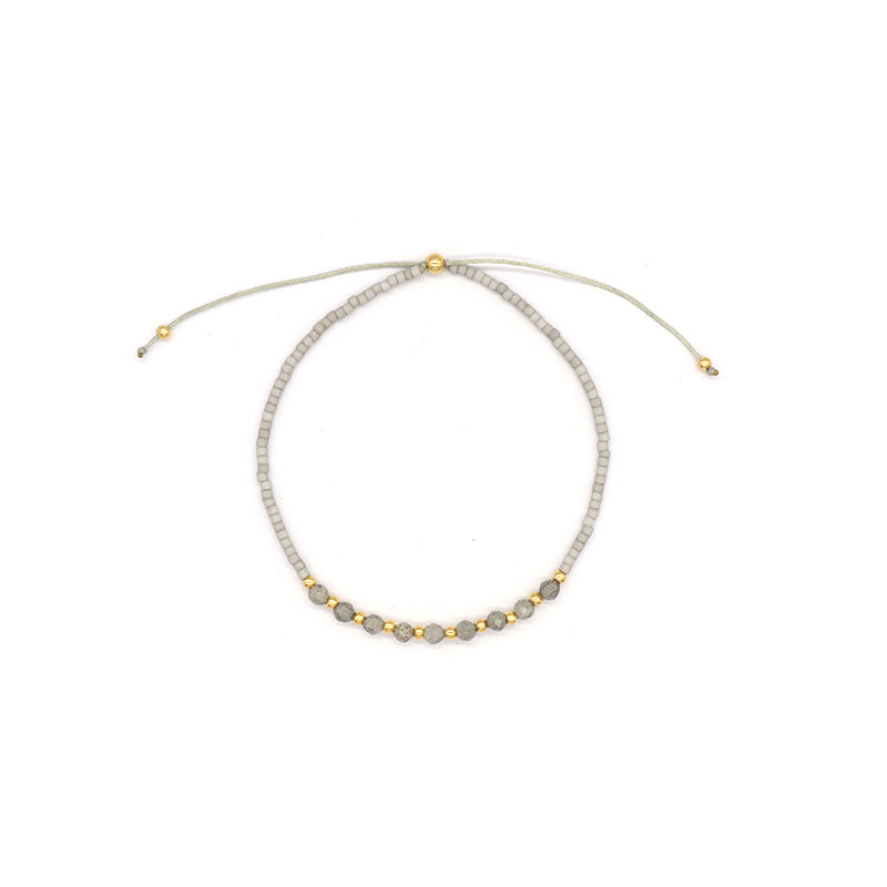 Custom OEM Wholesale Handmade Macrame Adjustable MIYUKI 925 Sterling Silver Fresh Water Pearl Natural Stone Bracelet