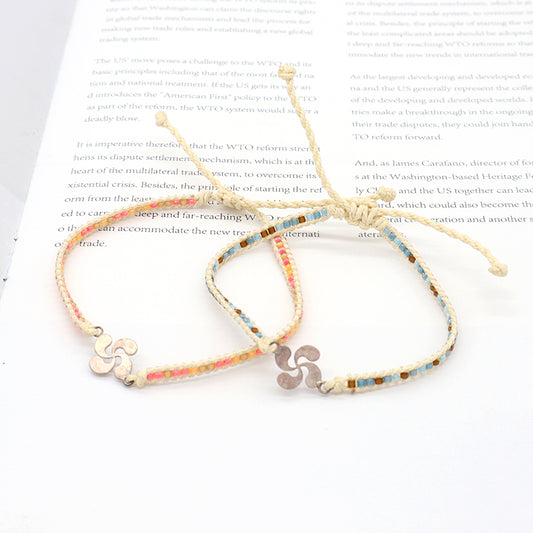 OEM Customized Fashionable Women Wholesale Handmade Jewelry Adjustable Braided Woven Macrame Miyuki Beads Bracelet For Gift