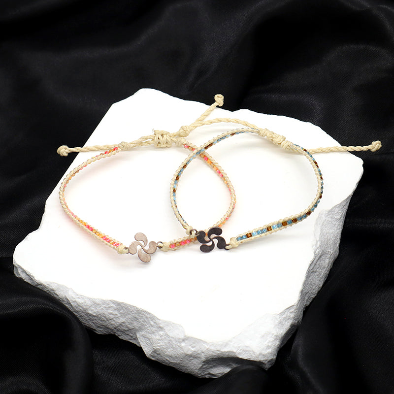 OEM Customized Fashionable Women Wholesale Handmade Jewelry Adjustable Braided Woven Macrame Miyuki Beads Bracelet For Gift